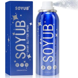 Body Glitter Spray for Hair and Body - Clothes and Body Glitter Spray - Quick Drying Long Lasting Glitter Hairspray for Music Festivals Stage Makeup Holiday Bash Hair and Face 4.22 Fl OZ