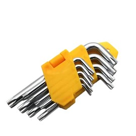 Udyana 9 Pcs Torx Hex Key Set, T10-T50, Torx Hex Key Allen Star Short Arm Wrench, with Storage Case, Ideal for DIY, Furniture, Machine and Home Maintenance