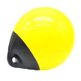 X-Haibei 1 Boat Fender Ball Round Anchor Buoy, Dock Bumper Ball Inflatable Vinyl Shield Protection Marine Mooring Buoy (Yellow, A29(D11.8*H13.8 INCH))