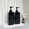 Black Soap Dispenser with Waterproof Labels, Thickened Plastic Hand Soap