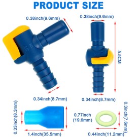 QOOWFEANIG 9Pcs Bite Valve Replacement,Bladder Nozzle Hydration Pack Bladder Tip Including Water Pipes Gaskets Hose Connectors Mouthpiece Replacement Bite Valves Cycling Hiking Supplies Replacement