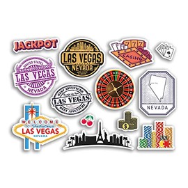 A5 Sticker Sheet Las Vegas Vinyl Stickers - City Nevada Casino America USA Holiday Travel #78495
