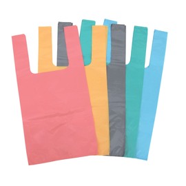 Oldi 531844 Color Plastic Bag Color Handbag Pack of 100 Plus Plus 531844 Pink, Yellow, Gray, Green, Blue, 16.9 x 8.7 x Depth 5.1 inches (43 x 22 x 13 cm) (Thickness 0.0000 mm)