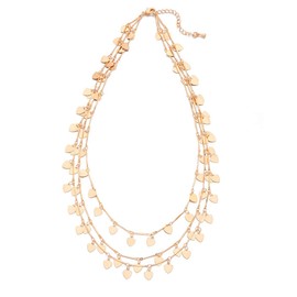 Ouran Multi-Layer Necklace for Women,Heart Pendant Necklace Gold Silver Long Chain Necklace Charm Bohemia Collar Necklaces for Girls Gift (#1 Heart Pendant, Gold Plated)