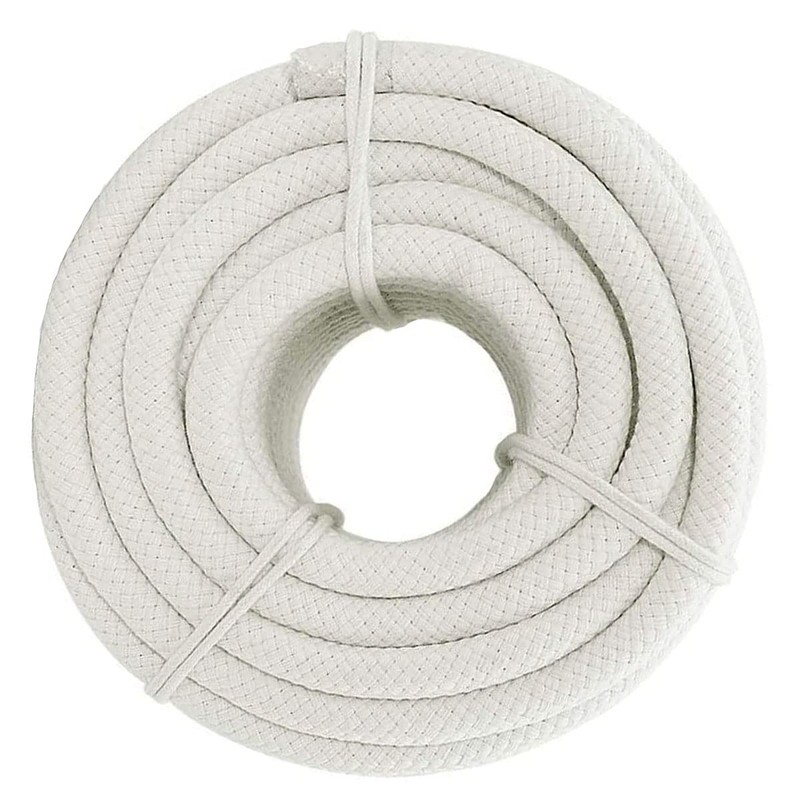 YUZENET Braided White Cotton Rope (1/2 inch x 100 ft)