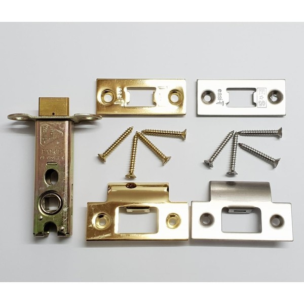 76mm (3") Heavy Duty Tubular Latch in Brass and Satin