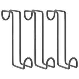 vidaXL Bridle Holders, Pack of 3, Bridle Hooks with Storage Space, Bridle Hanger for Barn, Saddle Room, Stable, Snaffle Hook, Black Powder Coated Steel