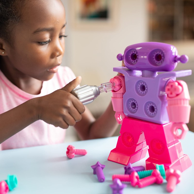 Educational Insights Design & Drill Sparklebot Robot Toy, 23-Piece Set,