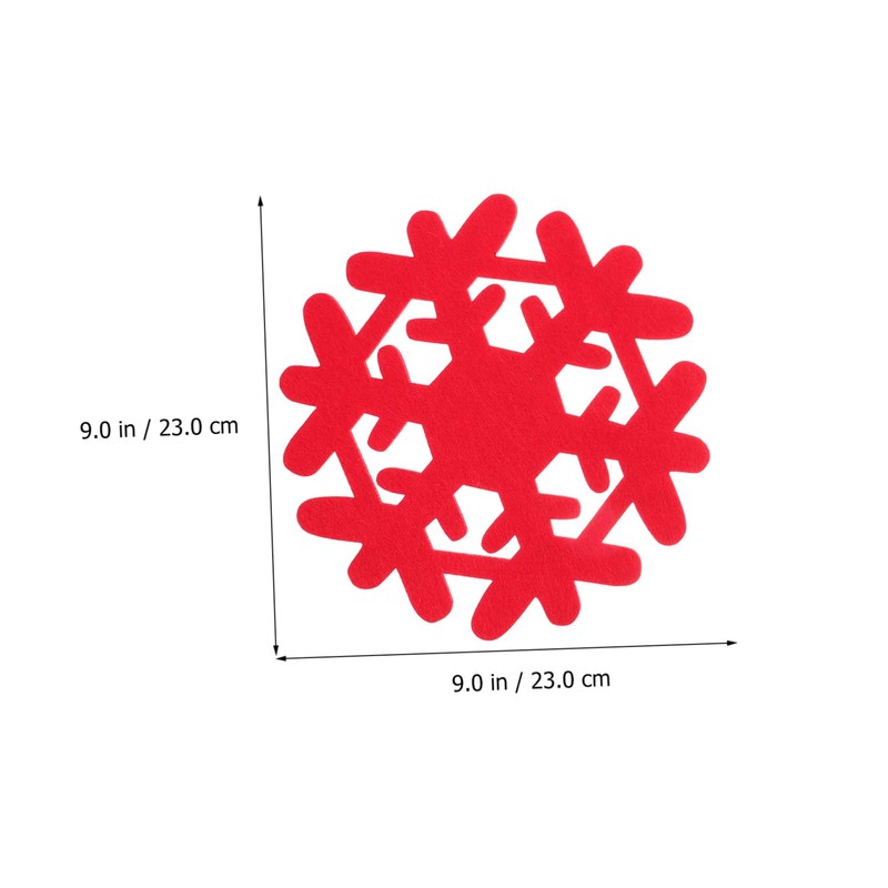 Ciieeo 4pcs Christmas Snowflake Coasters Insulated Desktop Cup Mats for
