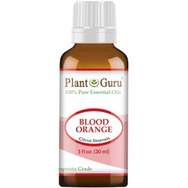Blood Orange Essential Oil 30 ml. / 1 oz. 100% Pure Undiluted Therapeutic Grade Citrus Sinensis, Cold Pressed from Fresh Peels, for Aromatherapy Diffuser, Relaxation and Calming, Natural Cleaner.
