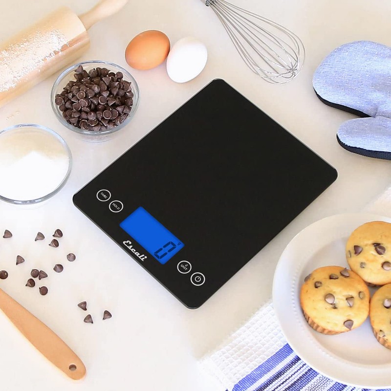 Escali 2210IB ArtiXL Extra-Large Glass Digital LCD Display Kitchen Scale,