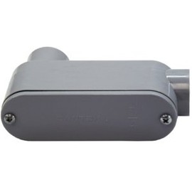 Cantex Rigid PVC Gray 1 1/2" Type LB Conduit Body (PACK.