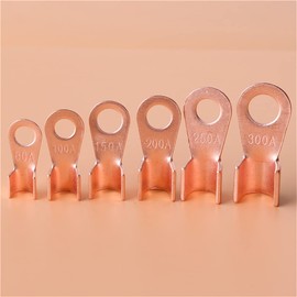 SONTAKUKOU 圧着端子 コネクタキット 裸圧着端子 丸型端子 端子コネクタ 端子 丸型圧着端子 電線接続用 配線 家電製品 導電 自動車 (10pcs, 10A厚さ0.6mm)