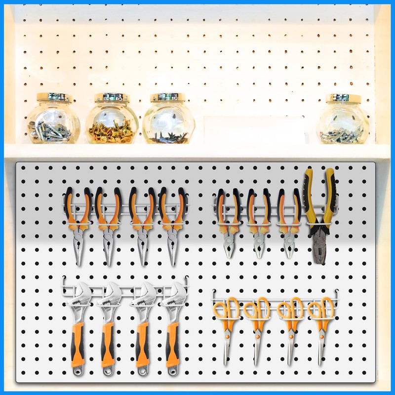 Coume 4 Pieces Pegboard Screwdriver Holders, Stainless Steel Pegboard Pliers