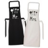 Mr & Mrs Kitchen Chefs - Matching Printed Aprons Couples