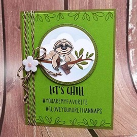Sentiment Stamps for Card Making and Scrapbooking by The Stamps of Life - Sloths2Stamp Happy Bithday