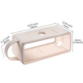 Silicone Cover Case Compatible with Marshall EMBERTON III Portable Bluetooth Speaker, Waterproof Soft Skin Silicone Protective Case for Marshall EMBERTON III Bluetooth Speaker Accessories (White)