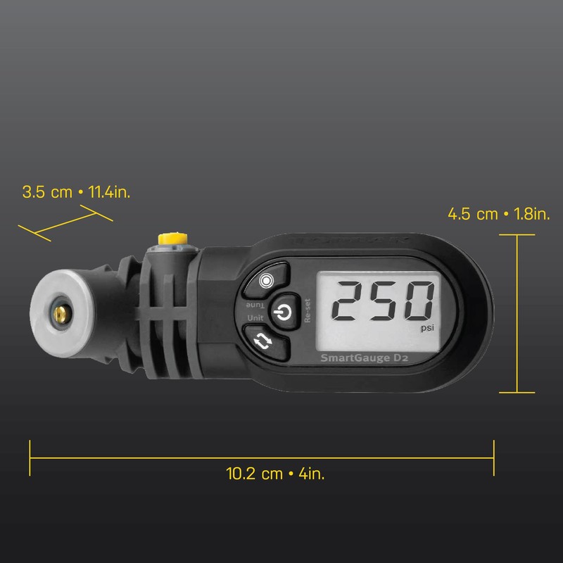 Topeak SmartGauge D2 Digital Tire Pressure Gauge – Presta/Schrader Compatible,