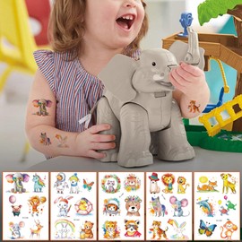 AHHALFFY Easter Temporary Tattoos for Kids,10sheets Waterproof Stickers, Individually Wrapped,Designs – Bunny, Egg, Chicken, Party Favors, Basket Stuffers, Toys, Decorations