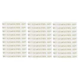 KINOKINO Price Cube Small 30 Pcs Set Price Price Display (Clear Base Gold Letter)