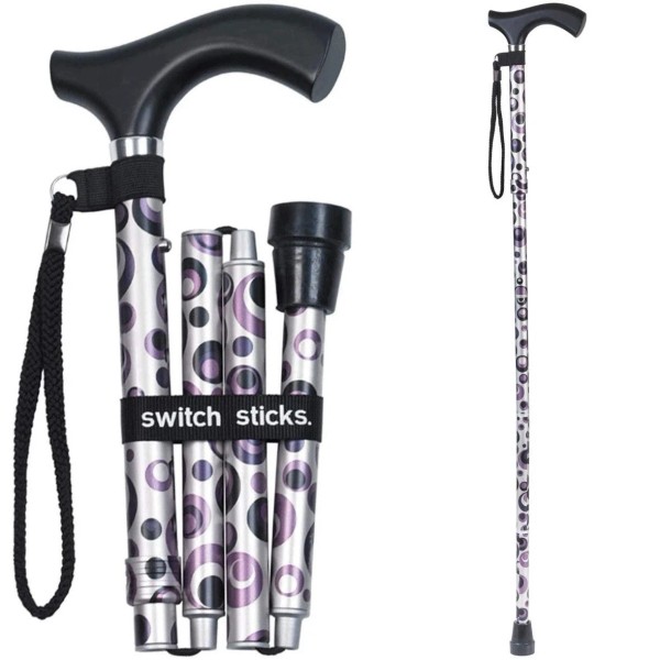 Switch Sticks Walking Stick Cane Men Women Foldable Adjustable Height