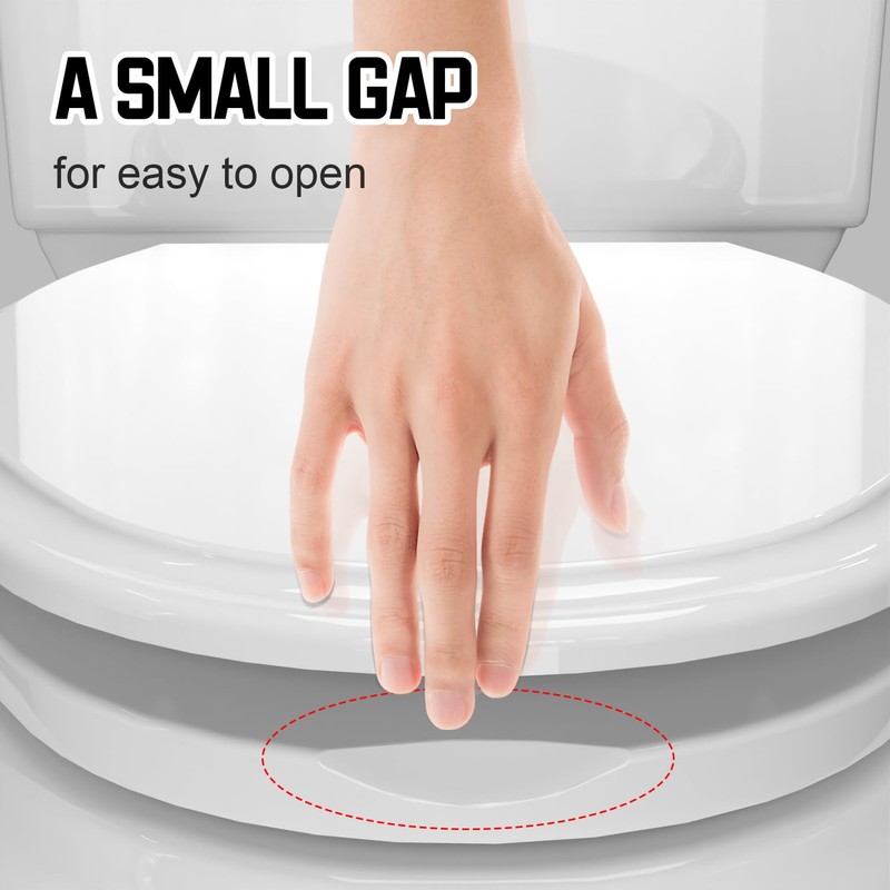 Premium Heavy-Duty Elongated (Oval) Toilet Seat (Oblong 18.5″), Soft Close