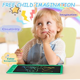 LCD Writing Tablet for Kids,10 Inch Digital Screen Drawing Pad Writing Pad,Colorful and Erasable Electronic Drawing Writing Pads, Educational Toys for 6 Year Old Girls Boys