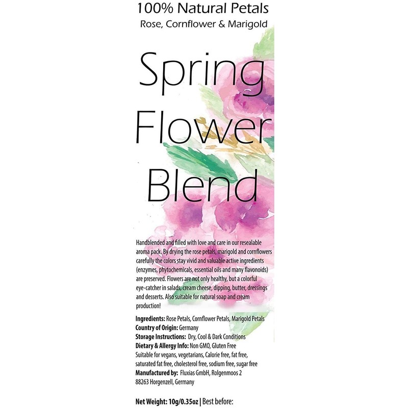 Spring Flower Blend – Edible flowers - Rose, Cornflower and