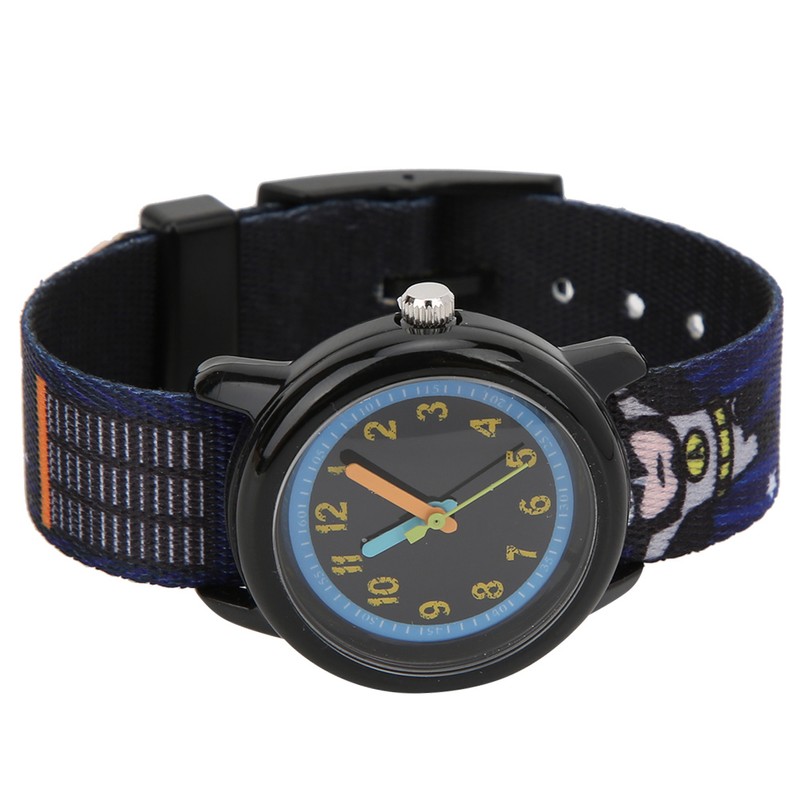 Children Watch Cartoon Pattern Waterproof Ribbon Strap Quartz Children WatchNight