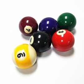 Ovewibi Replacement Billiards Ball Set, 1-1/2" Mini Size, 1.5 Inch, Replacement Balls with Cue Ball & Billiard #8 Ball, Billiards Ball Accessories (7)