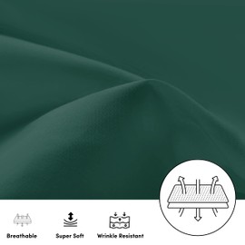 Aspire Homeware Pillow Cases 2 Pack – 100% Brushed Microfiber Emerald Pillowcases Super Soft Envelope Closure Pillow Cover (50x75cm)