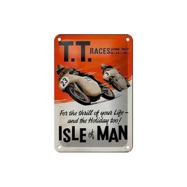 Tin Sign 18 x 12 cm Isle of Man T.T. Racers June 1967 DekoNo7