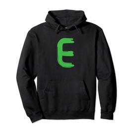 Creative Bold Green Letter E - Design Alphabet - Marker Pullover Hoodie