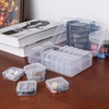 FOGAWA Small Bead Organizers 19PCS Plastic Clear Beads Storage Containers