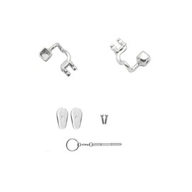 1 Pair Eyeglass Nose Pads Arm Replacement Metal Pad Holder Bridge Plug-in Piece Stainless Steel Screwdriver Glasses Repair Kit