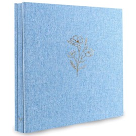 Holoary Photo Album 4x6 500 Photos 5 Pictures Per Page, 500 Pockets 4”x6” Picture Album, Linen Fabric Cover Big Picture Book for Photos, 4x6 Photo Albums for Family Weddings Travel Memories(Blue)