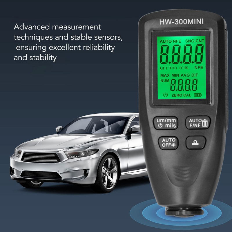 0 to 2000UM Paint Mil Thickness Meter Gauge High Precision
