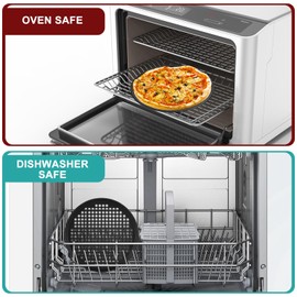 AKOLAFE 6 Pack 12 Inch Pizza Pan for Oven Round Pizza Pan with Holes Large Pizza Tray Set Carbon Steel Non Stick Pizza Plates Perforated Pizza Baking Sheet Personal Metal Platter for Grilling, Cooking