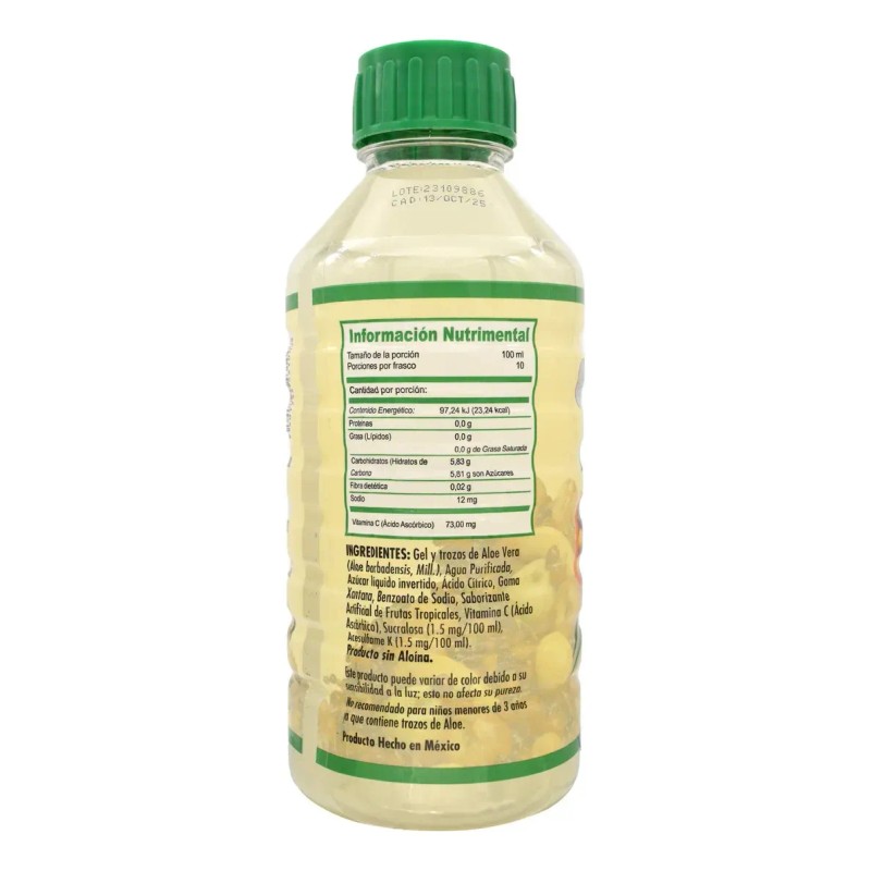 Suplemento Nutricional Aloe Vera Prosa Líquido Sabor Tropical Fructosa