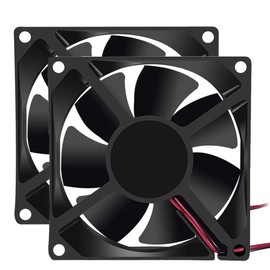 80 mm Fan 80 mm x 80 mm x 25 mm DC 24 V 8025 Fan Brushless 25 mm Fan for Cooling PC Computer Case CPU Cooler Radiators 2 Pin (Pack of 2)