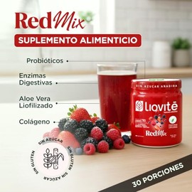 Red Mix  Suplemento Nutracutico Con Frutos Rojos Y Vegetales Liofilizados  Fibra Prebitica  Probiticos  Colgeno Hidrolizado  Enzimas  Sin Azcares...  