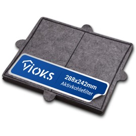 VIOKS Activated Carbon Filter Cooker Hood 288 x 242 mm Replacement for Miele Filter DKF12-1 6228731 - Carbon Filter for Cooker Hood DA269-4 / DA279-4 / DA390 / DA420 / 28996265D