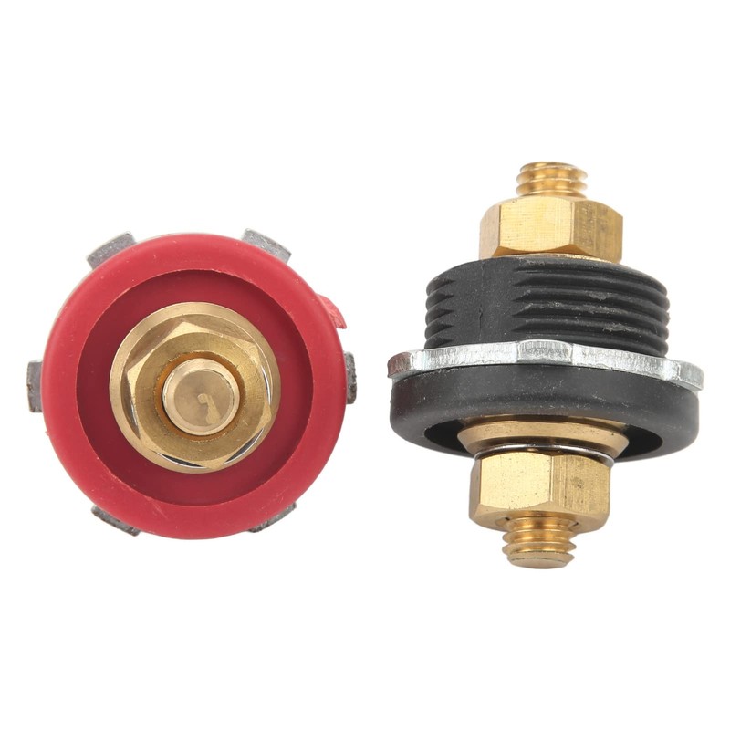 Acouto Battery Terminal Connector 2pcs 3/8in Thru Panel Battery Terminal