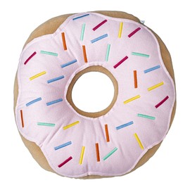 Mabel Home Throw Pillow 14" , Donut, 3D Digital Print Decorative Comfortable Soft Plush Funny Food Shaped Pillow, Seat Pad Cushion for Couch, Chair, Floor, Sofa (Pink)