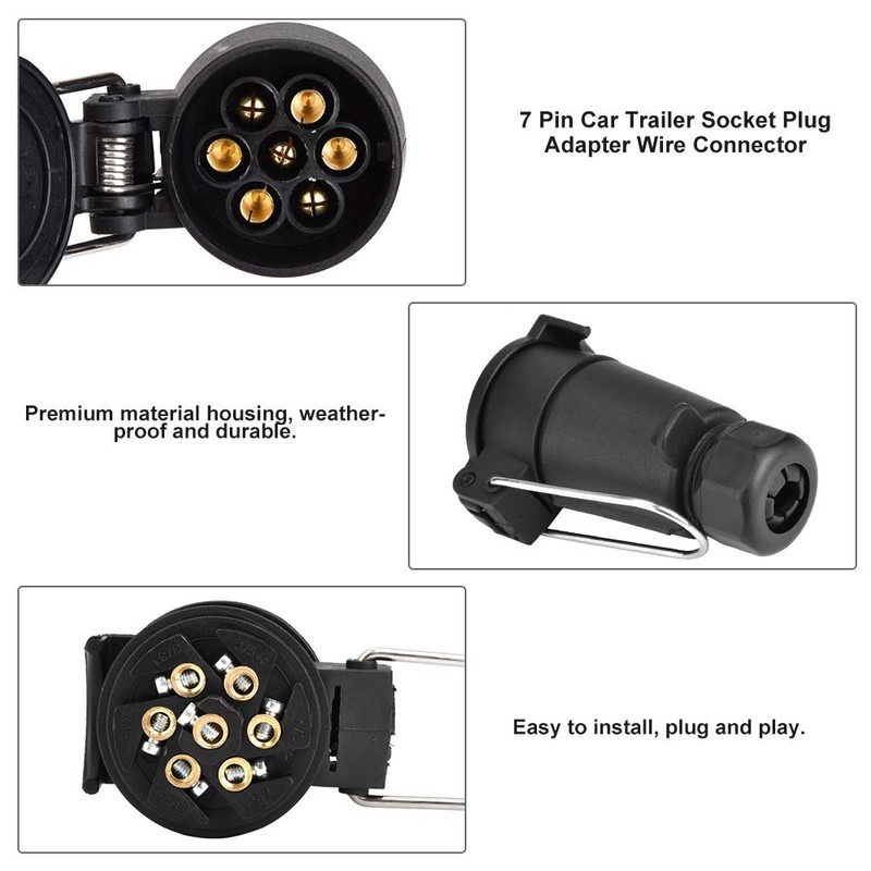 Coupling Socket 7-Pin Female 7-Pin Conector 7-Pin Hotrailer Connector, 7-Pin