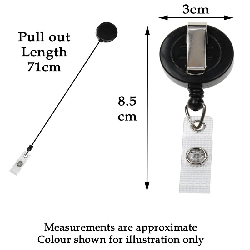 2 Pack / 25 Pack ID Badge Reel Retractable Yo