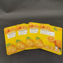 Solo Green Radiant Facial Sheet Mask Brightening Orange Lot of 4