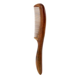 WOONEKY 20cm Long Wooden Anti-static Hair Comb Natural Sandalwood Material Safe for Scalp Massage