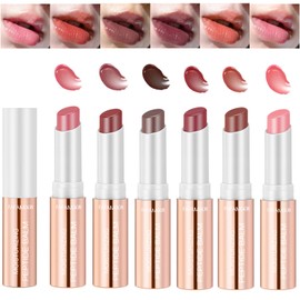 Dulele 6 Colours Tinted Lip Balm, Hydrating Deep Nourishing Glossy Lipstick Set, Long Lasting Moisturizing Lip Care Balm Lip Makeup for Dry, Cracked and Chapped Lips