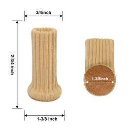 RCHYFEED Pack of 24 Furniture Leg Socks, Knitted Chair Legs Socks, Elastic for 1 to 2 Inch Diameter of Chair Feet, Table Legs, Furniture Legs, Chair Legs, Floor Protectors, Avoid Scratches
